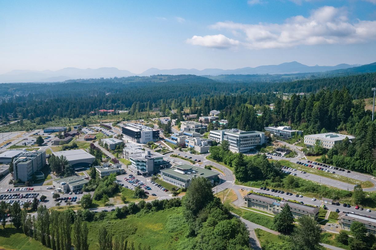Aerial view of the Nanaimo campus