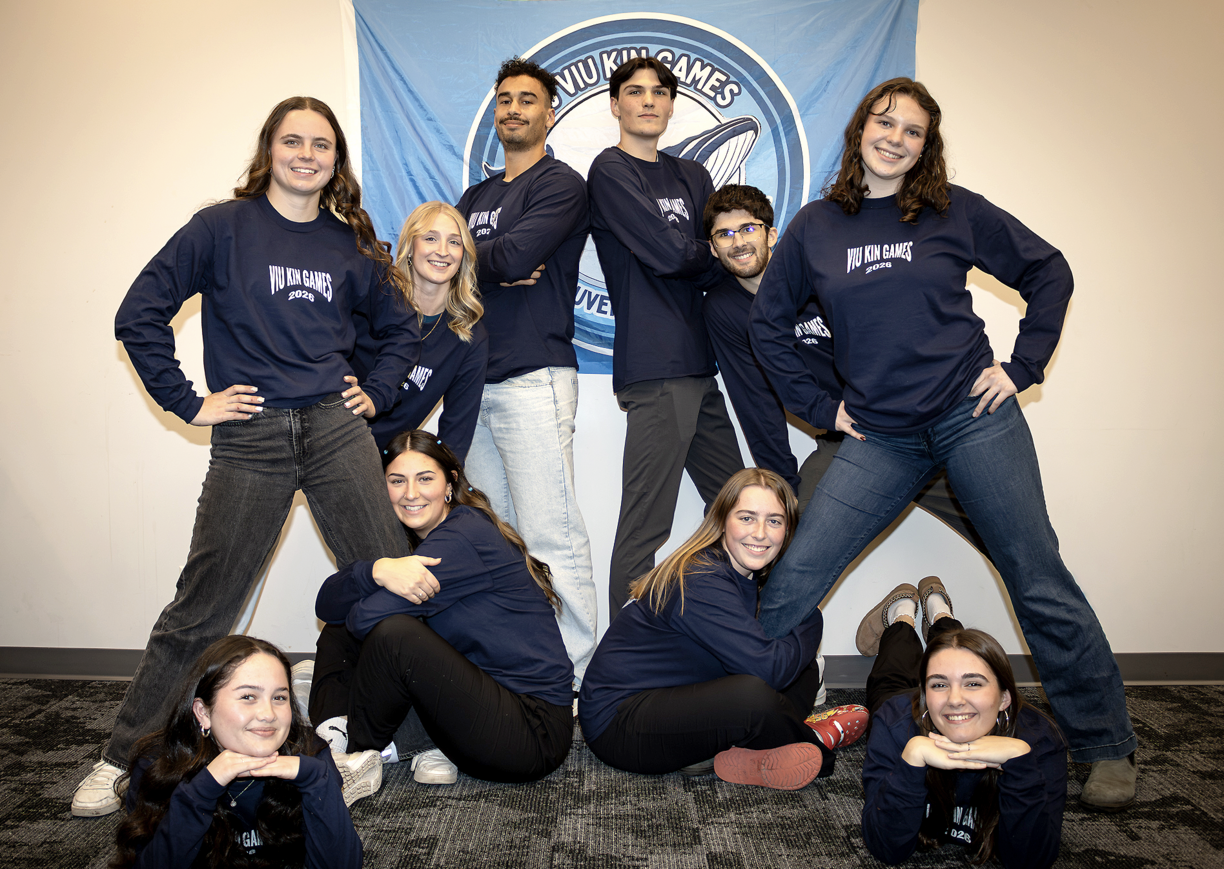 VIU Kinesiology students wearing VIU Kin Games shirts